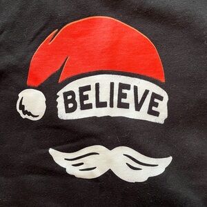 Christmas Mustache Santa Holiday Crewneck